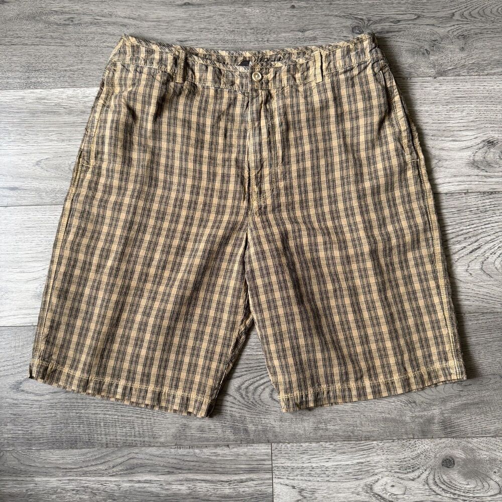 Tommy Bahama Men's Tan and Black Boracay Flat Front Casual Golf Shorts - Size 36